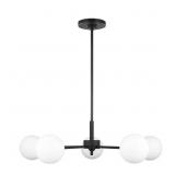 $168 TALLIS 5-LIGHT MIDNIGHT BLACK TRANSITIONAL DI