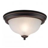 11.25 IN 2-LIGHT OIL RUBBED BRONZE FLUSH MOUNT CEI