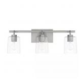 $238 24.5 IN. W X 9 IN. H X 6 IN. E 3-LIGHT CLEAR