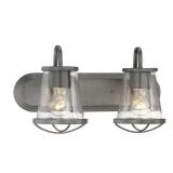 GEORGINA 18 IN. 2-LIGHT WEATHERED IRON INDUSTRIAL