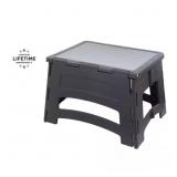 SOLID PLASTIC 1-STEP STEP STOOL, 300 LBS. LOAD CAP
