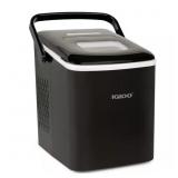 26 LBS. PORTABLE ICE MAKER WITH HANDLE IN BLACK
