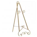 GOLD METAL LARGE FREE STANDING ADJUSTABLE DISPLAY