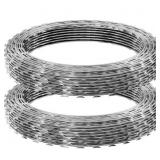 RAZOR WIRE, 98 FT. GALVANIZED RAZOR BARBED WIRE, 2