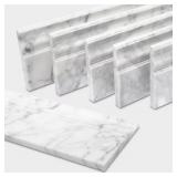 SUNWINGS HONED CARRARA WHITE 12 IN. X 4.75 IN. NAT