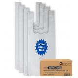 ASSUREPAK WHITE UNPRINTED HDPE BAGS, 4" X 3" X 10"