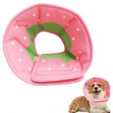 SOFT PET CONE COLLAR, STRAWBERRY, S