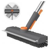 AIR U+ FLOOR SCRUB BRUSH WITH LONG HANDLE, 3-IN-1