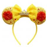 ASAHEL MOUSE EARS HEADBANDS BELLE EARS COSTUME MIC