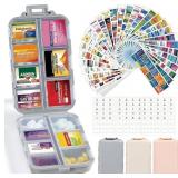 3 PACK 14 GRIDS TRAVEL PILL ORGANIZER BOX WITH 415
