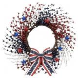 20 INCH 250TH CELEBRATION PATRIOTIC WREATH, 4TH OF