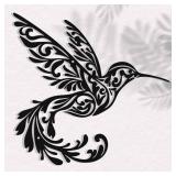 ZCKJNOI BLACK HUMMINGBIRD METAL WALL ART