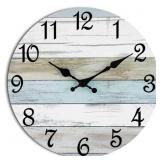 CHYLIN WALL CLOCK NON-TICKING BATTERY OPERATED SIL