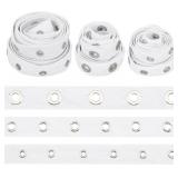 BENECREAT 6 YARDS WHITE COTTON GROMMET EYELET TWIL