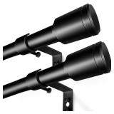 CURTAIN RODS 30-90 INCH, ADJUSTABLE BLACK CURTAIN