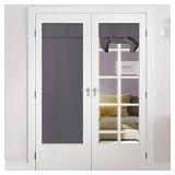 NICETOWN GREY BLACKOUT FRENCH DOOR CURTAIN THERMAL