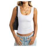 EASYGALA WOMENS PADDED DOUBLE LINED TANK TOPS SCOO