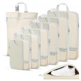 PERCOVER COMPRESSION PACKING CUBES FOR TRAVEL, 8-P