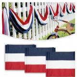 3PACK 2X20 FT BUNTING FLAGS RED, WHITE & BLUE STRI