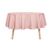SANCUA BLUSH ROUND TABLECLOTH 60 INCH DIAMETER FOR