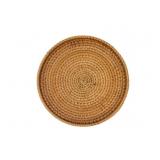 HAND WOVEN RATTAN SERVING BASKET 8.66 INCH - ROUND