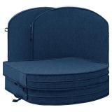OUTDOOR CHAIR CUSHIONS D SHAPED, SET OF 4, 17 X 16