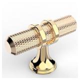 10 PACK GOLD KNURLED CABINET KNOBS FOR DRESSER KIT