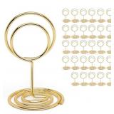 UMETDO 30PCS GOLD TABLE NUMBER HOLDERS PLACE CARD