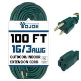 YOJOE INDOOR OUTDOOR EXTENSION CORD, 3 PRONG 10A W