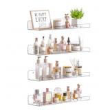 UPSIMPLES 4 PCS 15" ACRYLIC SHELVES FOR WALL STORA