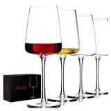 BACLIFE HAND BLOWN RED WINE GLASSES SET OF 4 ï¿½ PRE