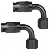 4AN PTFE FUEL HOSE END JOINT FITTING ADAPTER 90 DE