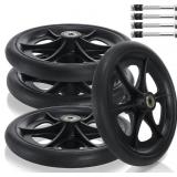 COVZOE 4 PACK 8 INCH REPLACEMENT WHEELCHAIR WHEELS