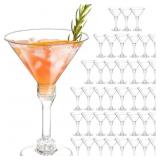CALBODE 40 PACK PLASTIC MARTINI GLASSES 5 OZ DISPO