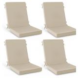 $140 SUMMSUN OUTDOOR DINING CHAIR CUSHIONS 4-PACK,