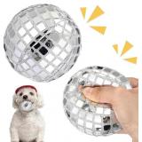 HYDREN 2 PCS DOG DISCO PLUSH BALLS, 4 IN SQUEAKY S