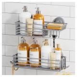 TAILI SHOWER CADDY SUCTION CUP 2 PACK WITH HOOKS &