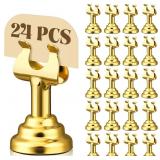 24 PCS GOLD TABLE NUMBER HOLDERS METAL 1.8 IN PLAC