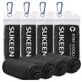 SUKEEN 4 PACK COOLING TOWELS (40"X12") FOR NECK AN