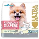 PAW INSPIRED DISPOSABLE FEMALE DOG DIAPERS, XXS SI