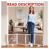 SNUGHOME SHORT DOG GATE INDOOR, 16" HIGH FREESTAND