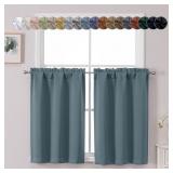 CHYHOMENYC STONE BLUE SHORT BLACKOUT CURTAINS 36 I