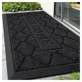 FRAMICS WELCOME MATS FOR FRONT DOOR, 17"X30" RUBBE