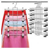 PANTS HANGERS WITH CLIPS,SPACE SAVING HANGING CLOS