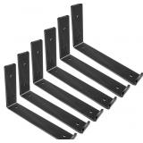 SHELF BRACKETS 5.5 X 4 INCH, HEAVY DUTY BLACK META