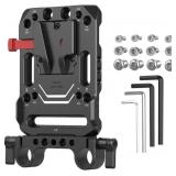 SMALLRIG V MOUNT BATTERY PLATE WITH DUAL 15MM ROD
