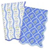 XO, FETTI COASTAL WAVY FLORAL NAPKINS - 3-PLY, 24