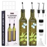 COOLMI OIL AND VINEGAR DISPENSER SET - 17OZ/500ML