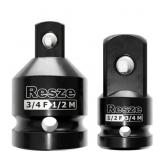 RESZE 2PCS 3/4"TO 1/2" & 1/2"TO 3/4" IMPACT SOCKET