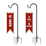 SHEPHERDS HOOKS FOR OUTDOOR 42 INCH GARDEN BIRD FE